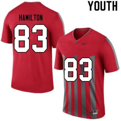 NCAA Ohio State Buckeyes Youth #83 Cormontae Hamilton Retro Nike Football College Jersey ZYA5345ZJ